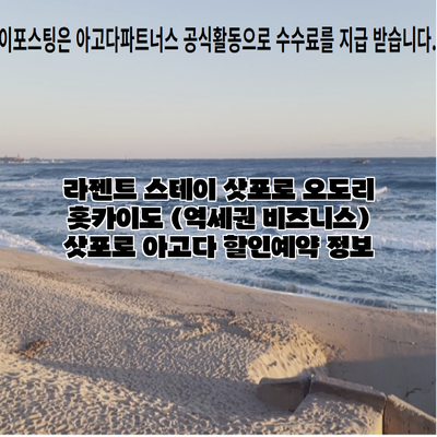 라젠트 스테이 삿포로 오도리 홋카이도 (역세권 비즈니스) 삿포로 아고다 할인예약 정보