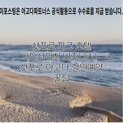 삿포로 파크 호텔 (도심위치 비즈니스) 삿포로 아고다 할인예약 꿀팁